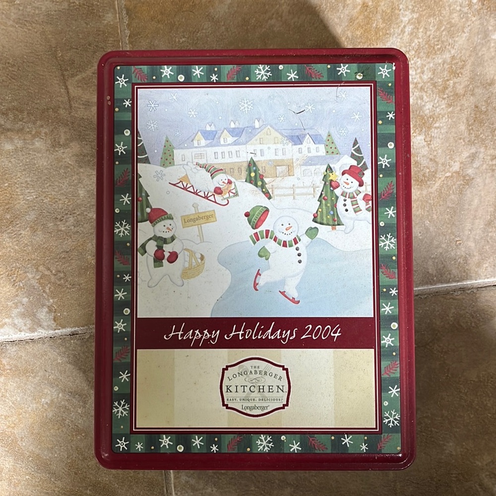 Longaberger Holiday Tin 2004.  EMPTY